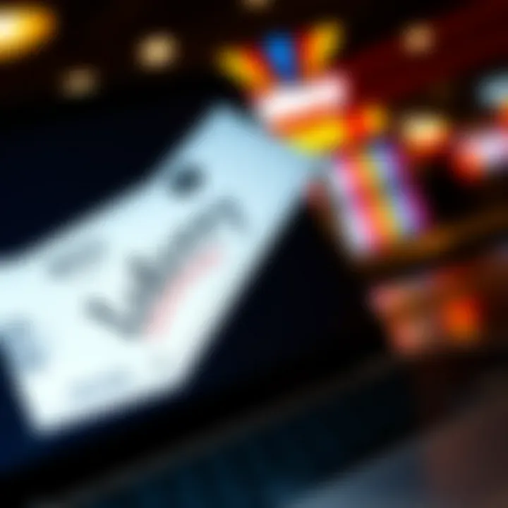 Digital Lottery Ticket Display A digital lottery ticket display on a laptop screen