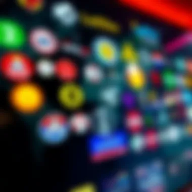 Global Lottery Logos Collage A collage of various lottery logos from around the world