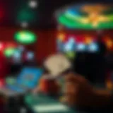 Symbolic representation of online gambling with digital devices