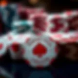 Design close-up of official poker chips