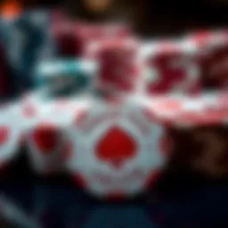 Design close-up of official poker chips