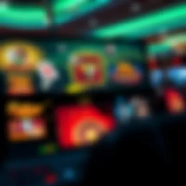 Exploring Online Casino Interfaces A visual representation of an online casino interface showcasing various games