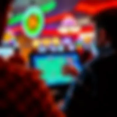 An illustration depicting online gaming interaction on a device