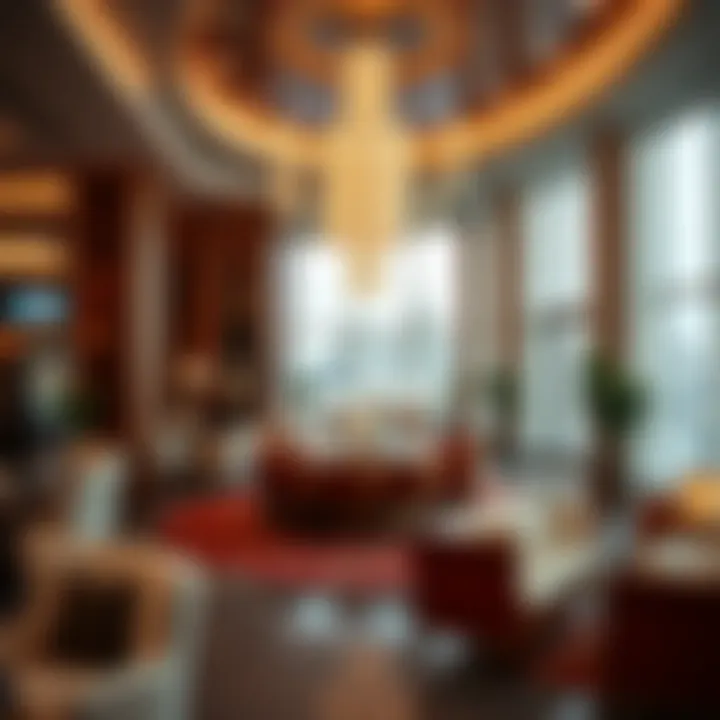 Luxurious interior design elements of the Cosmopolitan Hotel highlighting opulence and sophistication