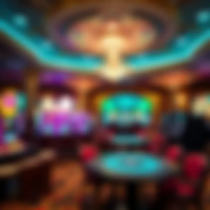 Elegant interior of the Paris Casino highlighting gaming tables