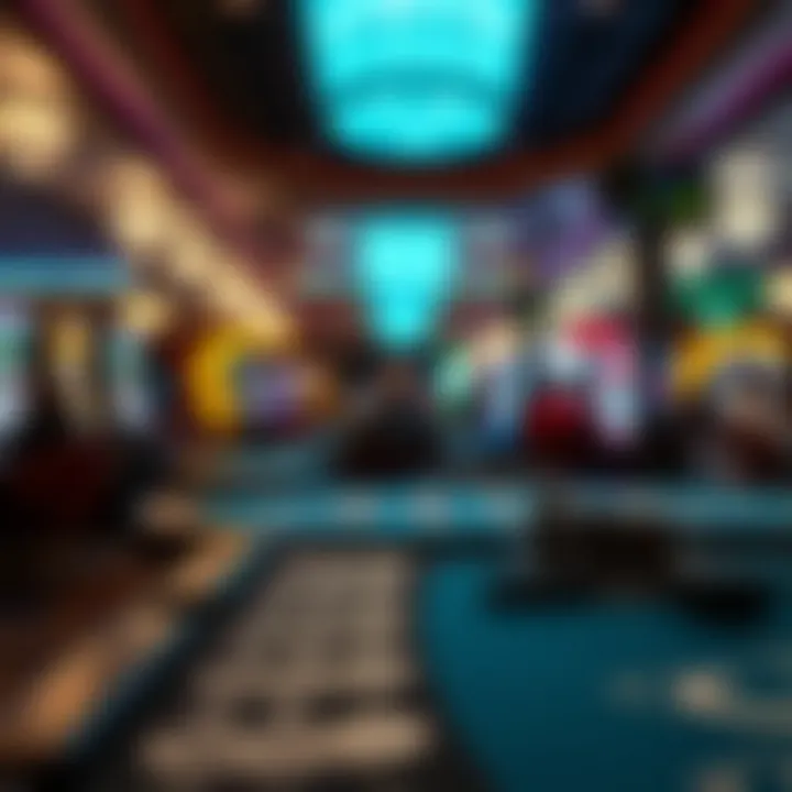 Diverse table games setup in the casino