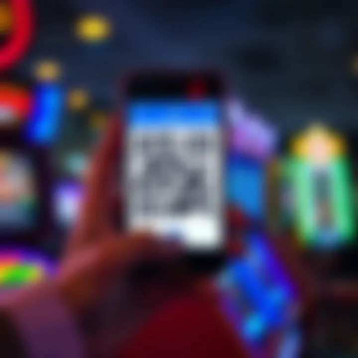 Scanning a QR Code with Smartphone An illustration showcasing how to scan a QR code with a smartphone.