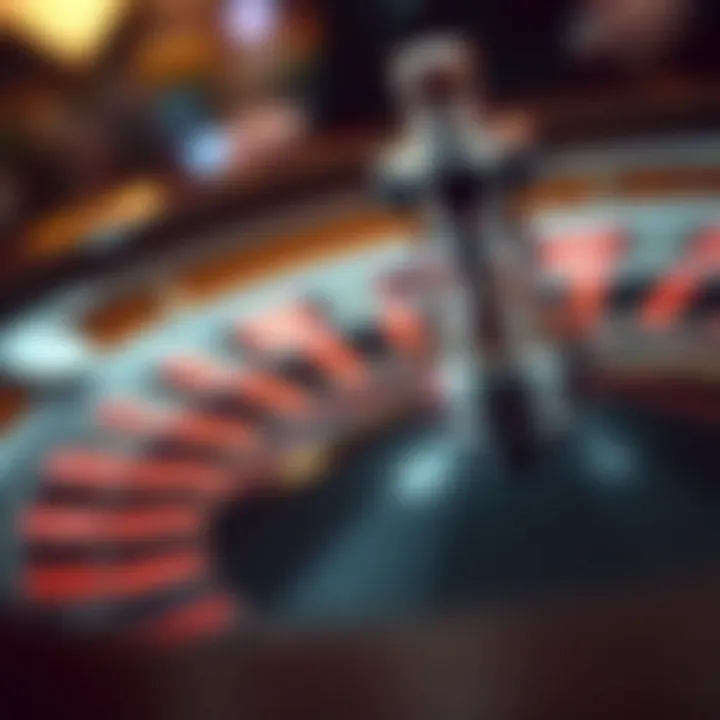 Close-up of a roulette wheel with a winning bet