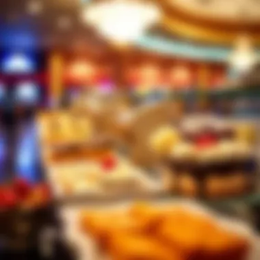 Delightful Dessert Selections A beautifully arranged dessert table at the buffet