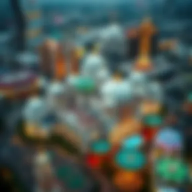 Aerial view of Taj Mahal Casino showcasing its grandeur