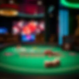 A digital poker table showcasing Texas Holdem gameplay