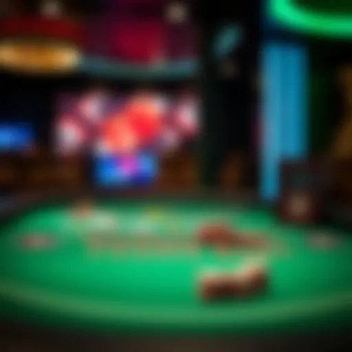 A digital poker table showcasing Texas Holdem gameplay