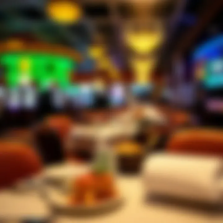 Elegant dining setup within the casino offering a variety of cuisines