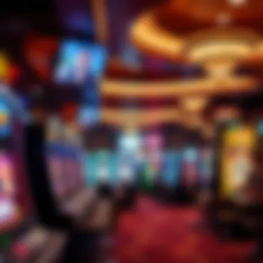 Interior gaming area featuring diverse slot machines and table games