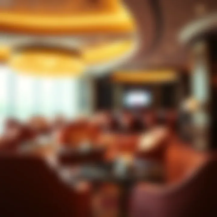 A luxurious lounge space designed for relaxation and social interaction