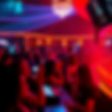 Vibrant Entertainment at the Palms Club A live performance event at the Palms Club with a lively crowd