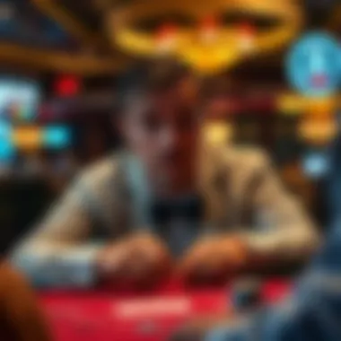 Symbolic depiction of psychological motivations behind gambling