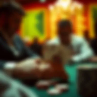 An artistic representation of the psychological aspects of gambling in Three Card Poker