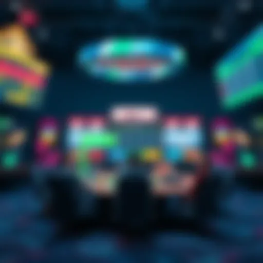 Illustration depicting the digital landscape of online betting platforms