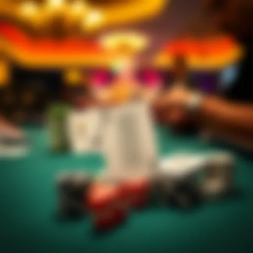 Visual representation of probability calculations in gambling