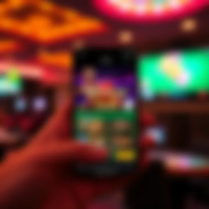 Mobile device displaying WinBig21 Casino app