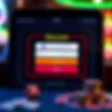 Secure login interface for mobile casino