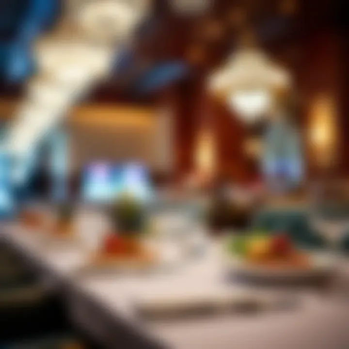 Gourmet dining experience within the casino